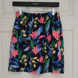 J. Crew Floral Mini Skirt - Navy, Pink, Green NWOT
